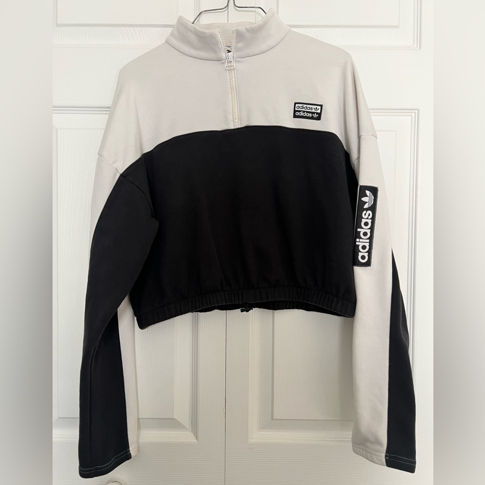 Adidas Crop Half-Zip Sweater